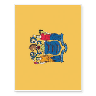 Patriotic temporary tattoos Flag of New Jersey