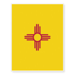 Patriotic temporary tattoos Flag of New Mexico