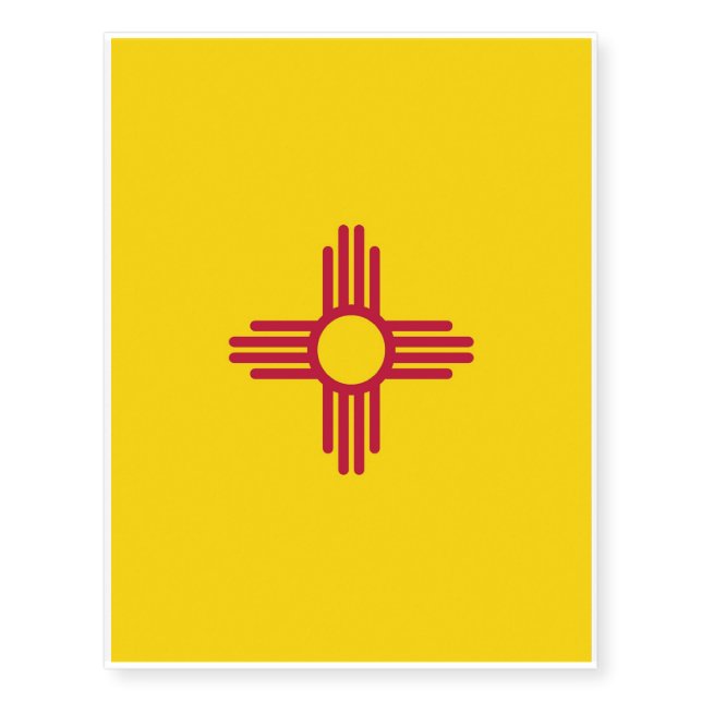 Patriotic temporary tattoos  Flag of New Mexico (Front)