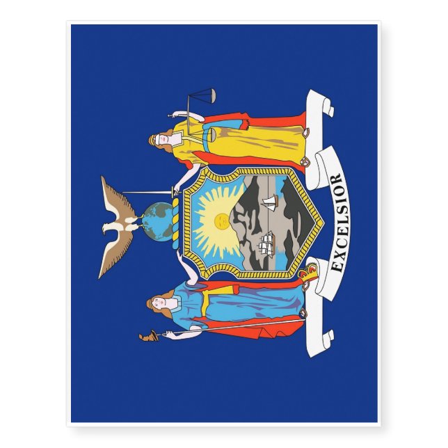 Patriotic temporary tattoos  Flag of New York (Front)