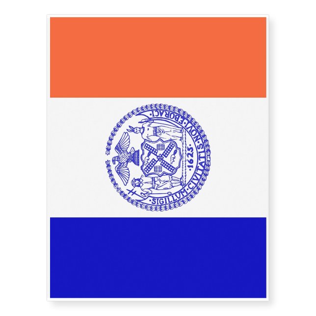 Patriotic temporary tattoos  Flag of New York City (Front)