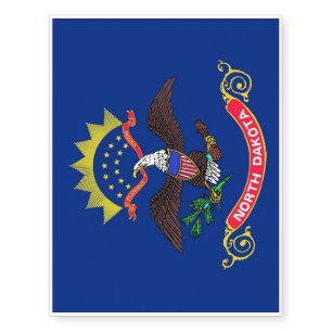 Patriotic temporary tattoos Flag of North Dakota