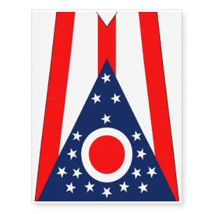 Patriotic temporary tattoos Flag of Ohio