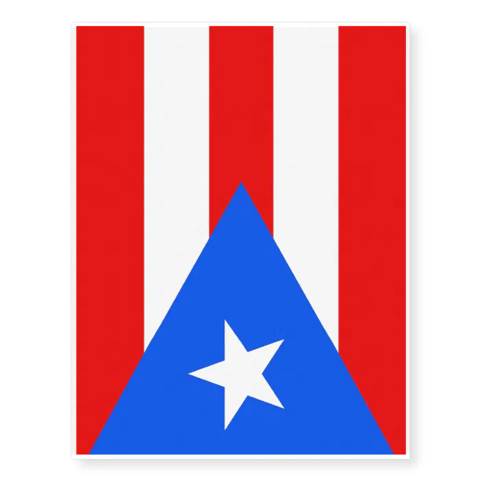 Patriotic Temporary Tattoos Flag Of Puerto Rico Zazzle Com