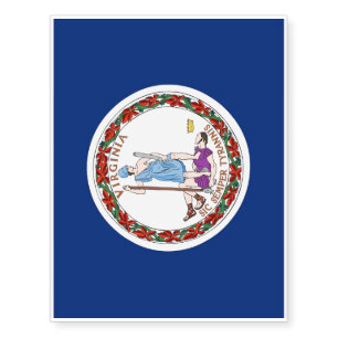 Patriotic temporary tattoos Flag of Virginia