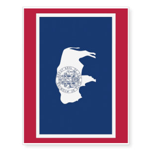 Patriotic temporary tattoos Flag of Wyoming