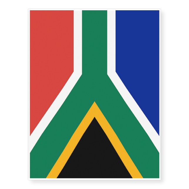 Patriotic temporary tattoos South Africa Flag (Front)
