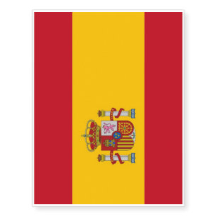 Patriotic temporary tattoos Spain Flag