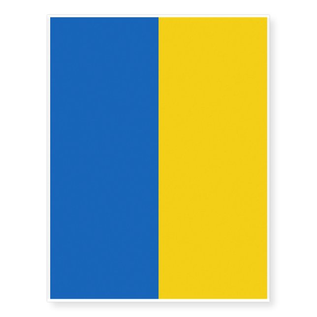 Patriotic temporary tattoos Ukraine Flag (Front)