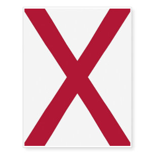 Patriotic temporary tattoos with Flag of Alabama