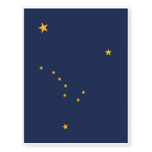 Patriotic temporary tattoos with Flag of Alaska