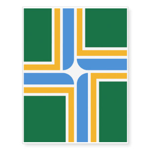 Patriotic temporary tattoos with Flag of Portland