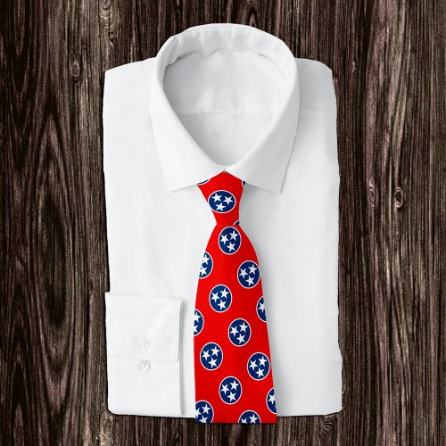 Patriotic Tennessee fashion flag USA business Neck Tie