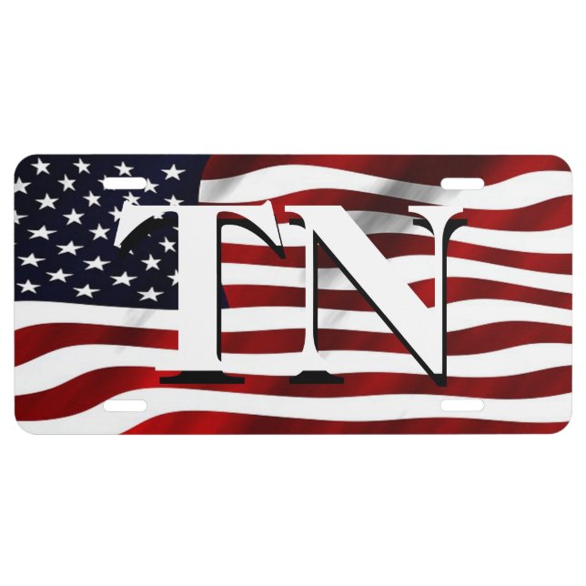 Patriotic Tennessee License Plate (Front)