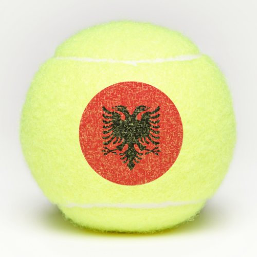 Patriotic Tennis Ball with Flag of Albania