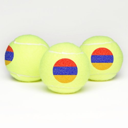 Patriotic Tennis Ball with Flag of Armenia