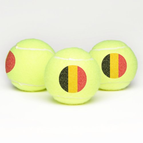 Patriotic Tennis Ball with Flag of Belgium