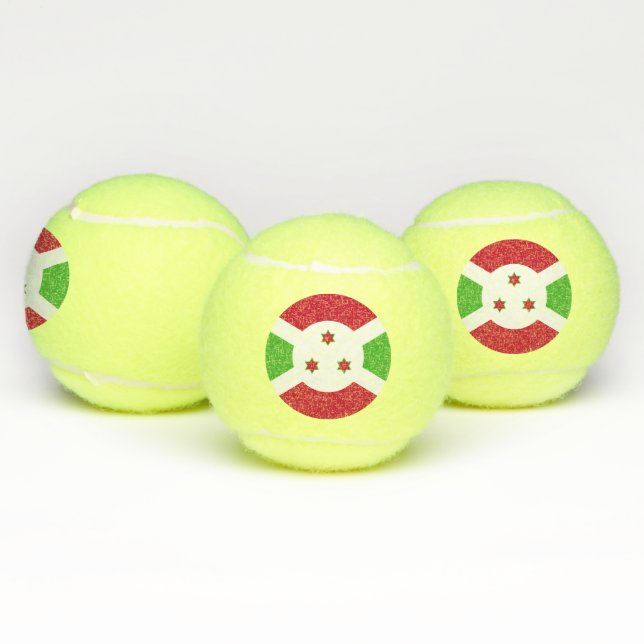 Patriotic Tennis Ball with Flag of Burundi (Multi)