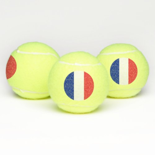 Patriotic Tennis Ball with Flag of France