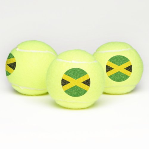 Patriotic Tennis Ball with Flag of Jamaica