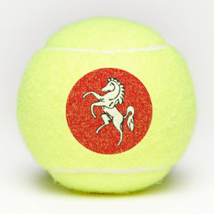 Patriotic Tennis Ball with Flag of Kent County