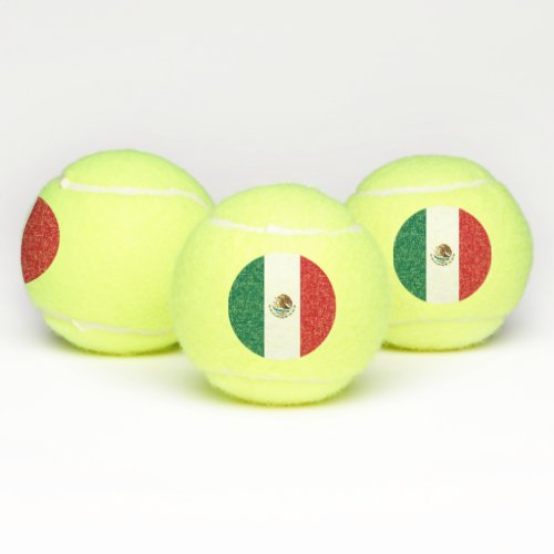 Patriotic Tennis Ball with Flag of Mexico