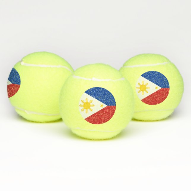 Patriotic Tennis Ball with Flag of Philippines (Multi)