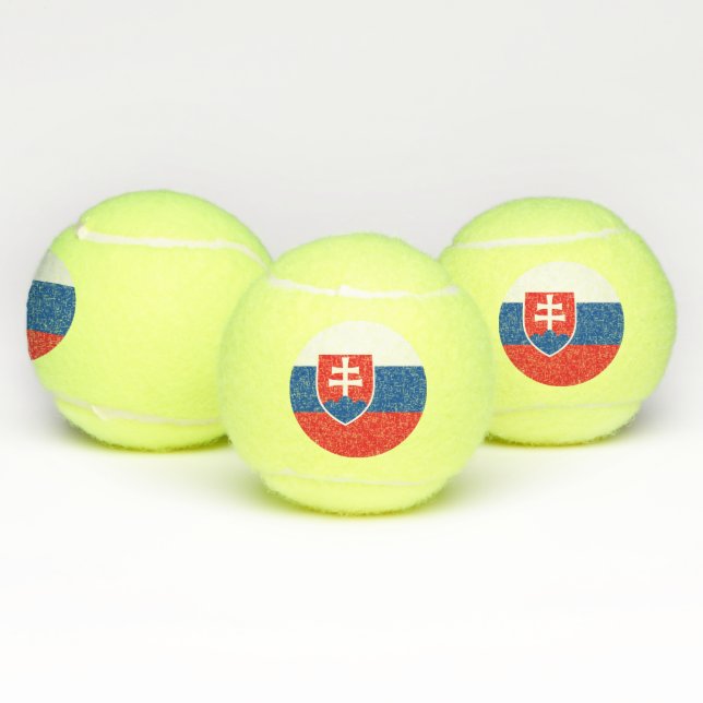Patriotic Tennis Ball with Flag of Slovakia (Multi)
