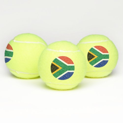 Patriotic Tennis Ball with Flag of South Africa