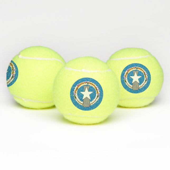 Patriotic Tennis Ball with Northern Mariana flag (Multi)
