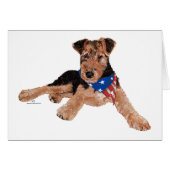 Patriotic Terrier Puppy (Front Horizontal)