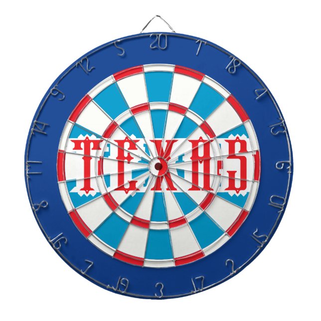 Patriotic TEXAS Americana Dart Board (Front)