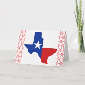 Patriotic Texas Christmas Holiday Card