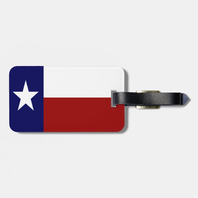 Patriotic Texas Flag Luggage Tag (Back Horizontal)