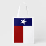 Patriotic Texas Flag Reusable Grocery Bag at Zazzle