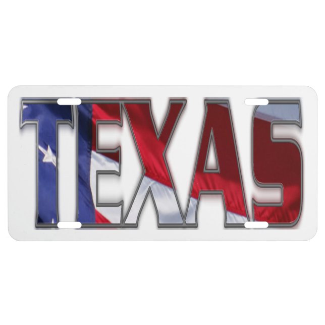 Patriotic Texas License Plate (Front)