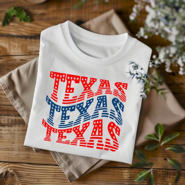 Patriotic Texas Red and Blue Boho T-Shirt  (Creator Uploaded)