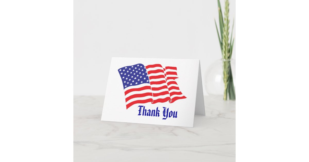 Patriotic thank you | Zazzle