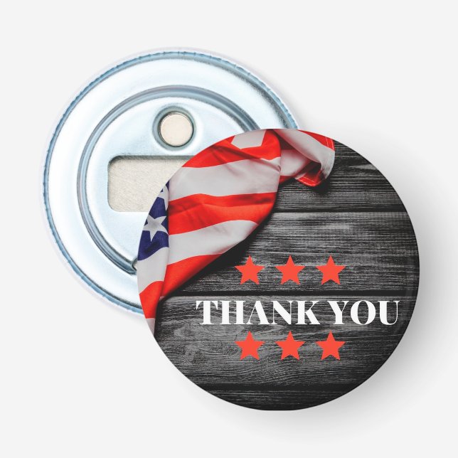 Patriotic Thank you   Bottle Opener (Front)