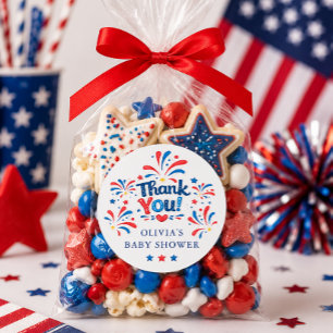Patriotic Thank You Favor Sticker
