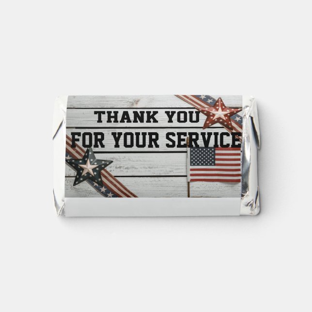 Patriotic Thank you for Serving Hershey's Miniatures (Front)