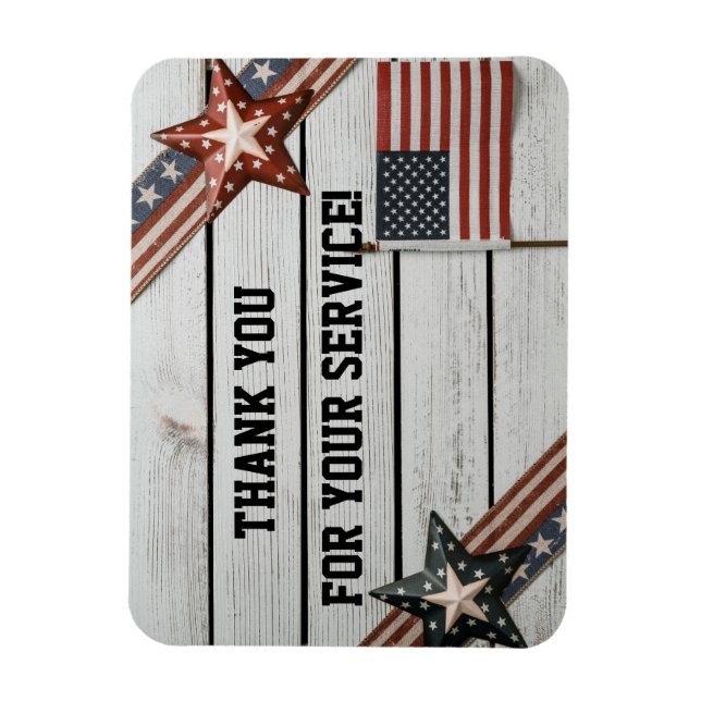 Patriotic Thank you for Serving Magnet (Vertical)