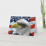 Patriotic Thank you for your service Card