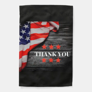 Patriotic Thank you Garden Flag