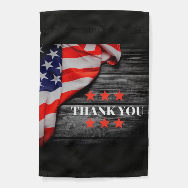 Patriotic Thank you Garden Flag (Front)