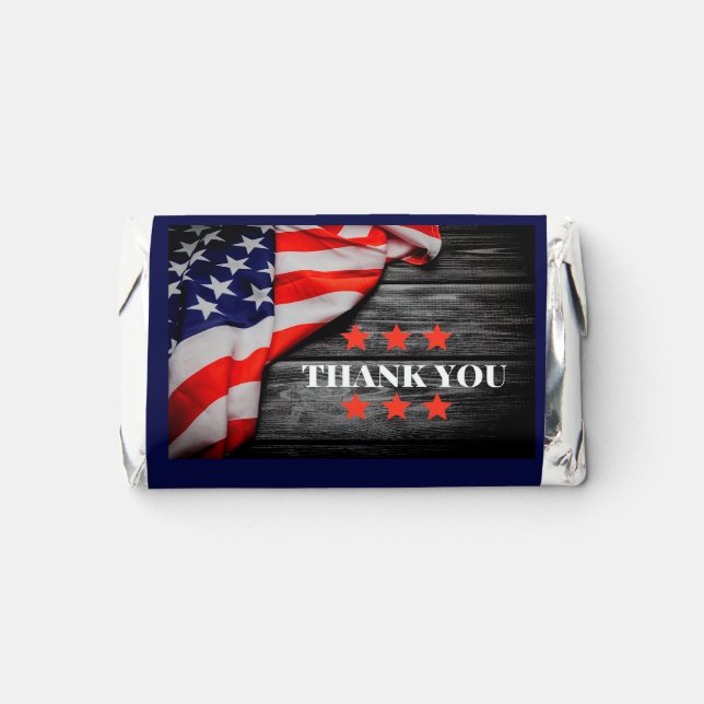 Patriotic Thank you   Hershey's Miniatures (Front)