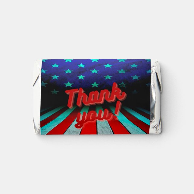 Patriotic Thank you! Hershey's Miniatures (Front)