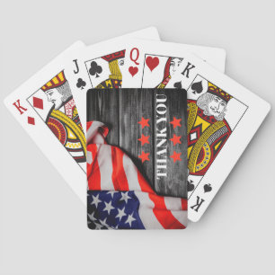Patriotic Thank you Poker Cards