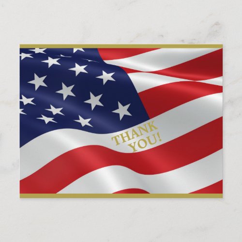 Patriotic  THANK YOU Postcard