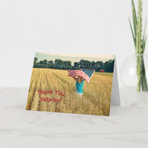 Patriotic Thank You to Veteran Card